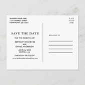 ユーカリひまわり木製 Save The Date ポストカード (裏面)