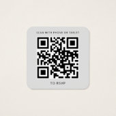 ユーカリひまわり結婚のウェブサイトQRコードRSVP (裏面)