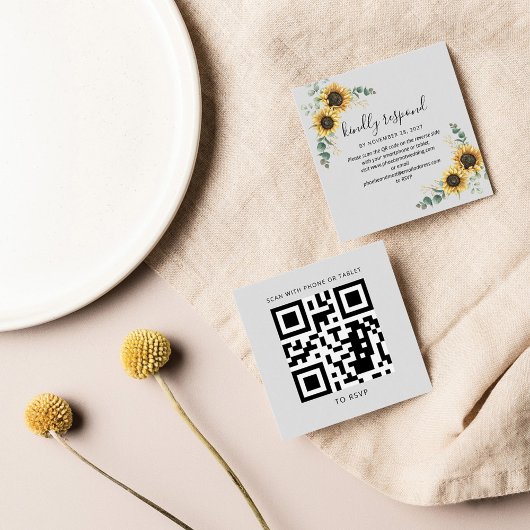 ユーカリひまわり結婚のウェブサイトQRコードRSVP