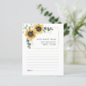 ユーカリひまわり結婚の日付ナイトアイディアカード (スタンド正面)