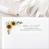 ユーカリひまわり結婚フローラ差出人住所 ラベル (インサイチュ)