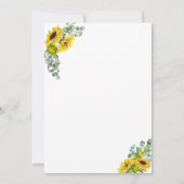 ユーカリひまわり結婚延期カード 招待状 (裏面)