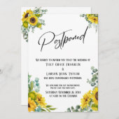 ユーカリひまわり結婚延期カード 招待状 (正面/裏面)