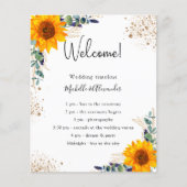 ユーカリひまわり花結婚式プログラム詳細 チラシ (正面)