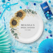 ユーカリひまわり ブライダルシャワー ペーパープレート (パーティー)