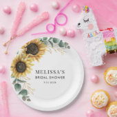 ユーカリひまわり ブライダルシャワー ペーパープレート (パーティー)