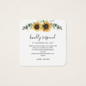 ユーカリひまわりQRコード結婚のウェブサイトRSVP (正面)