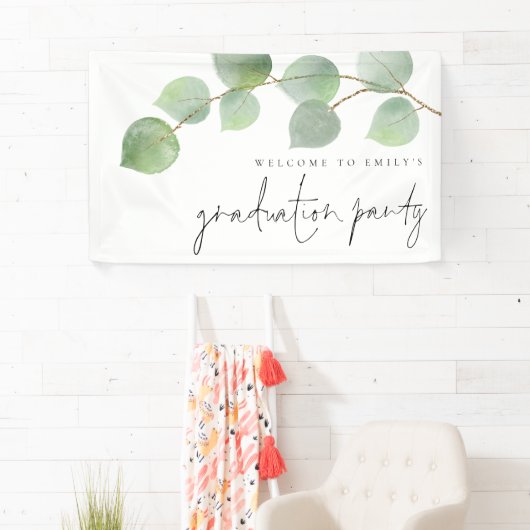 ユーカリへようこそ名門卒業パーティバナー 横断幕 (インサイチュ)