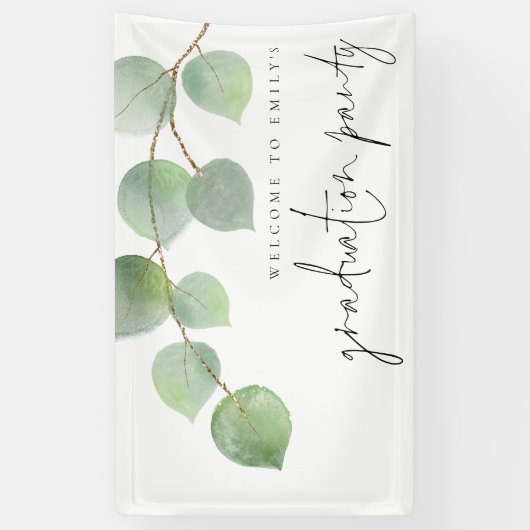 ユーカリへようこそ名門卒業パーティバナー 横断幕 (縦)