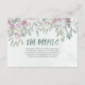 ユーカリほこりっぽい青い水の色グリーンリー エンクロージャーカード (正面)