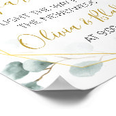 ユーカリをテーマにしたスパークラー送信サイン ポスター (角)