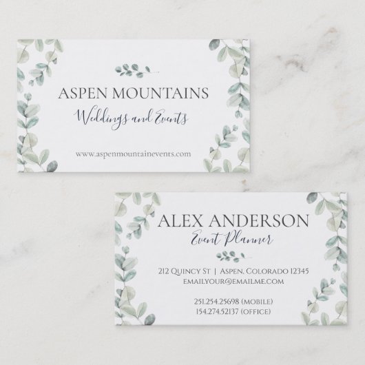 ユーカリイベントプランナー名刺 名刺 (正面/裏面)