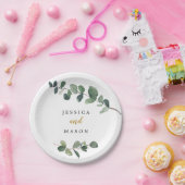 ユーカリウェディングシャワー紙プレート ペーパープレート (パーティー)