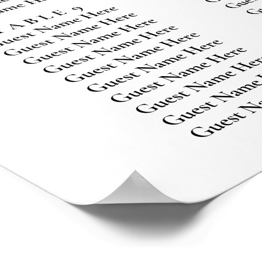 ユーカリエレガントの結婚シーティングチャート記号 ポスター (角)