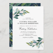 ユーカリエレガントの脚色結婚をする 招待状 (正面/裏面)