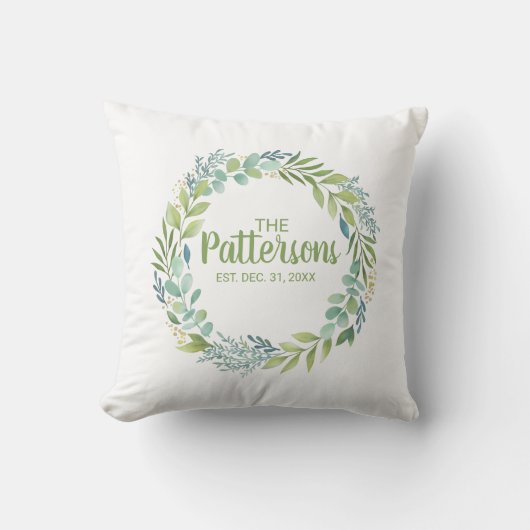 ユーカリエレガントカリの水の色 クッション (正面)