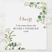 ユーカリエレガントカリの結婚ワインラベル ワインラベル (シングルラベル)