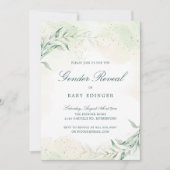 ユーカリエレガントカリの緑のジェンダーが明らかにする 招待状 (正面)