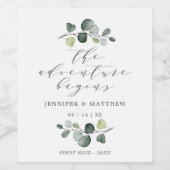 ユーカリエレガントカリの緑の冒険が始まる ワインラベル (シングルラベル)