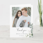 ユーカリエレガントカリの緑の写真 サンキューカード (正面)