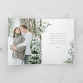 ユーカリエレガントカリの緑の写真 サンキューカード (内部)