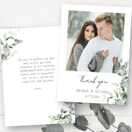 ユーカリエレガントカリの緑の写真 サンキューカード