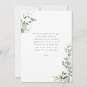 ユーカリエレガントカリの緑の写真 サンキューカード (裏面)