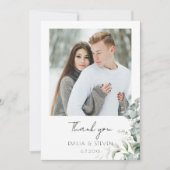 ユーカリエレガントカリの緑の写真 サンキューカード (正面)