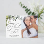 ユーカリエレガントカリの緑の写真 サンキューカード (スタンド正面)