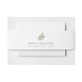 ユーカリエレガントカリの葉結婚葉 招待状ベリーバンド