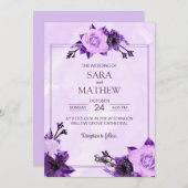 ユーカリエレガントカリシンプル結婚式招待状 招待状 (正面/裏面)