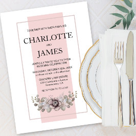 ユーカリエレガントカリバラのダスティ葉結婚 招待状