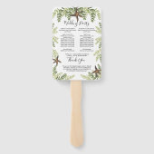 ユーカリエレガントカリビーチヒトデ結婚式 プログラム ハンドファン (裏面)