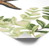 ユーカリエレガントカリビーチヒトデ結婚式 プログラム ポスター (コーナー)