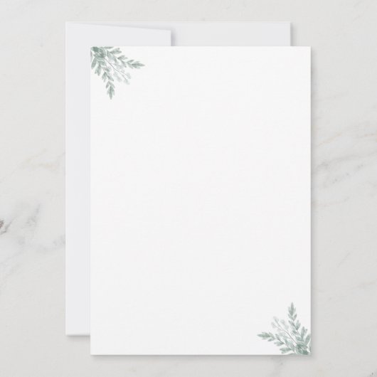 ユーカリエレガントカリフローラは日付を保存結婚する 招待状 (裏面)