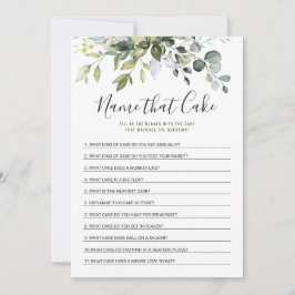 ユーカリエレガントカリフローラブライダルシャワーゲームカード 招待状