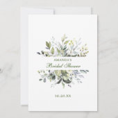 ユーカリエレガントカリブライダルシャワーゲームカード 招待状 (裏面)