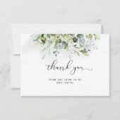 ユーカリエレガントカリブライダルシャワーサンキューカード カード (正面)