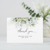 ユーカリエレガントカリブライダルシャワーサンキューカード カード (スタンド正面)