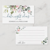 ユーカリエレガントカリブライダルシャワーデイトナイトアイディアA アドバイスカード (正面/裏面)