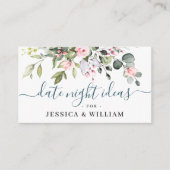 ユーカリエレガントカリブライダルシャワーデイトナイトアイディアA アドバイスカード (正面)