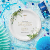 ユーカリエレガントカリ植木第1聖餐式 ペーパープレート (パーティー)