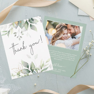 ユーカリエレガントカリ植物写真結婚の サンキューカード