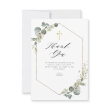 ユーカリエレガントカリ洗礼サンキューカード