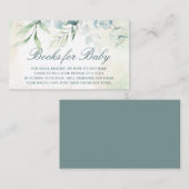 ユーカリエレガントカリ緑の本ベビー エンクロージャーカード (正面/裏面)