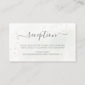 ユーカリエレガントカリ緑の金ゴールド結婚披露宴 エンクロージャーカード (正面)