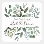 ユーカリエレガントカリ蔵書票書庫 スクエアシール (正面)