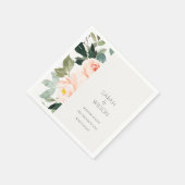 ユーカリエレガントカリ赤面バラピンク結婚ズ スタンダードカクテルナプキン (角)