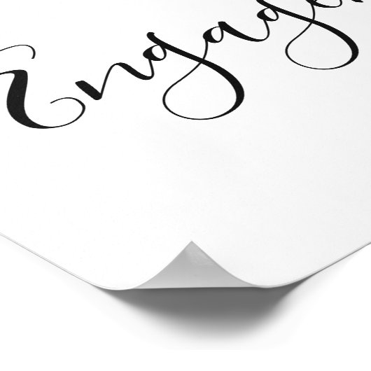 ユーカリエレガントカリ赤面バラ婚約パーティ ポスター (角)