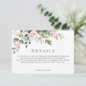 ユーカリエレガントカリ赤面バラ結婚詳細 エンクロージャーカード (スタンド正面)